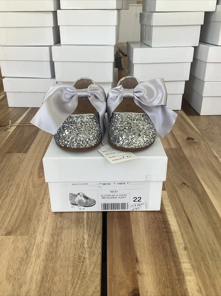 Silver baby shoes size 4 sale
