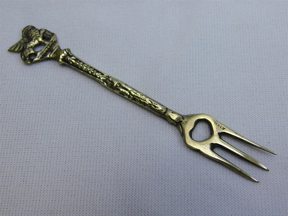 Juego de 6 cucharas decorativas de plata italiana de colección tenedor cuchillo cuchara azúcar Italia Foto 4 de 4