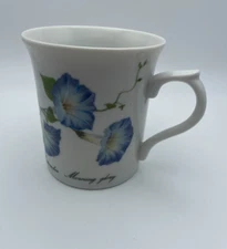 Vintage Toscany Collection Coffee Mug Morning Glory Floral 8 oz Ceramic Cup B6
