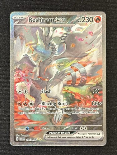 Pokemon TCG Reshiram EX Special Illustration Card 166/086 White Flare