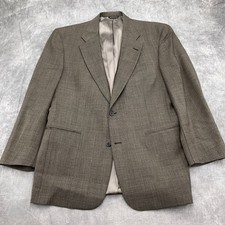 Austin Reed Blazer Men 40R Brown Glen Plaid Classic Office Wool USA Suit Jacket