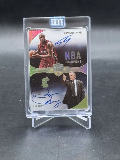 2021 Panini Eminence Shaquille O’Neal Pat Riley NBA Champions Auto 1/5 Heat 1/1
