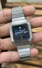 Raro orologio uomo Seiko 5 automatico 23 gioielli quadrante blu made in Japan 6309-5070