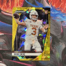 2025 Panini Prizm Draft Picks Quinn Ewers Gold Ice RC #126 