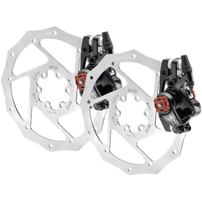 Avid BB7 MTB Mechanical Disc Brake Set 180mm Grey, Long-Pull, Post Mount,