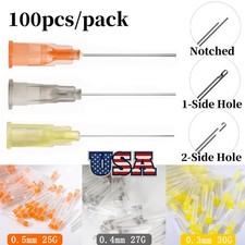 100pcs/Pack Dental Endo Irrigation Needle Syringe Tips Disposable 25G/27G/30G US