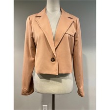 Cropped Blazer Jacket in Blush Pink size small