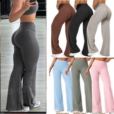 Women Straight Leg Bottoms Wide Leg Pants High Waist Stretch Casual Sweatpants