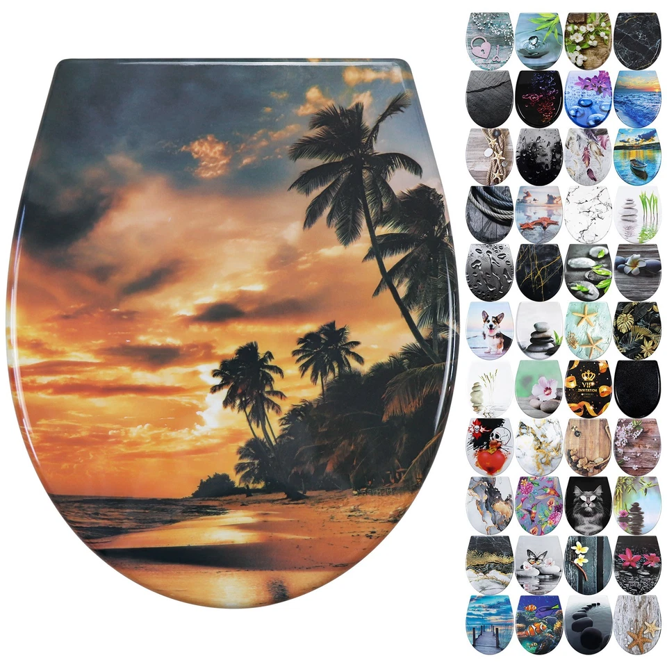 FANMITRK Duroplast Soft Close Toilet Seat-Quick Release Toilet Seats with Top Fixing