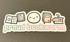 NEW The Coffee Monsterz Co. “Proud Bookworm” Sticker TCMC