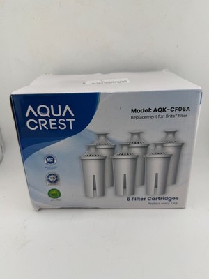 Aqua Crest AQK-CF06A Brita Replacement Water Filters 5 Pack OPEN BOX, SEALED!