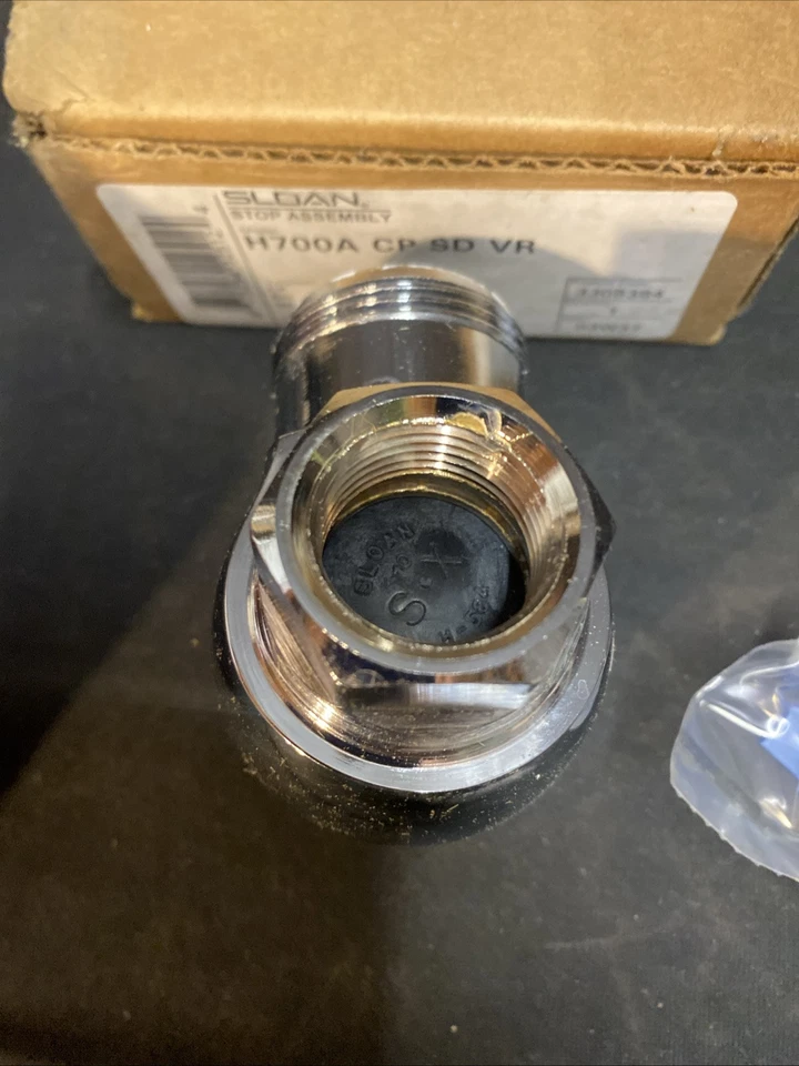 Parada de control SLOAN H700A 3308384 acabado placa cromada sin usar NOS Foto 4 de 4