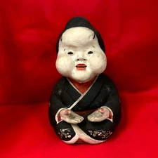 Showa Retro Otafuku Papier Mâché Washi Toy  (Size Undisclosed) Used