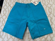 Vintage 1980s Blue Turquoise Beach Shorts Women s Size 34