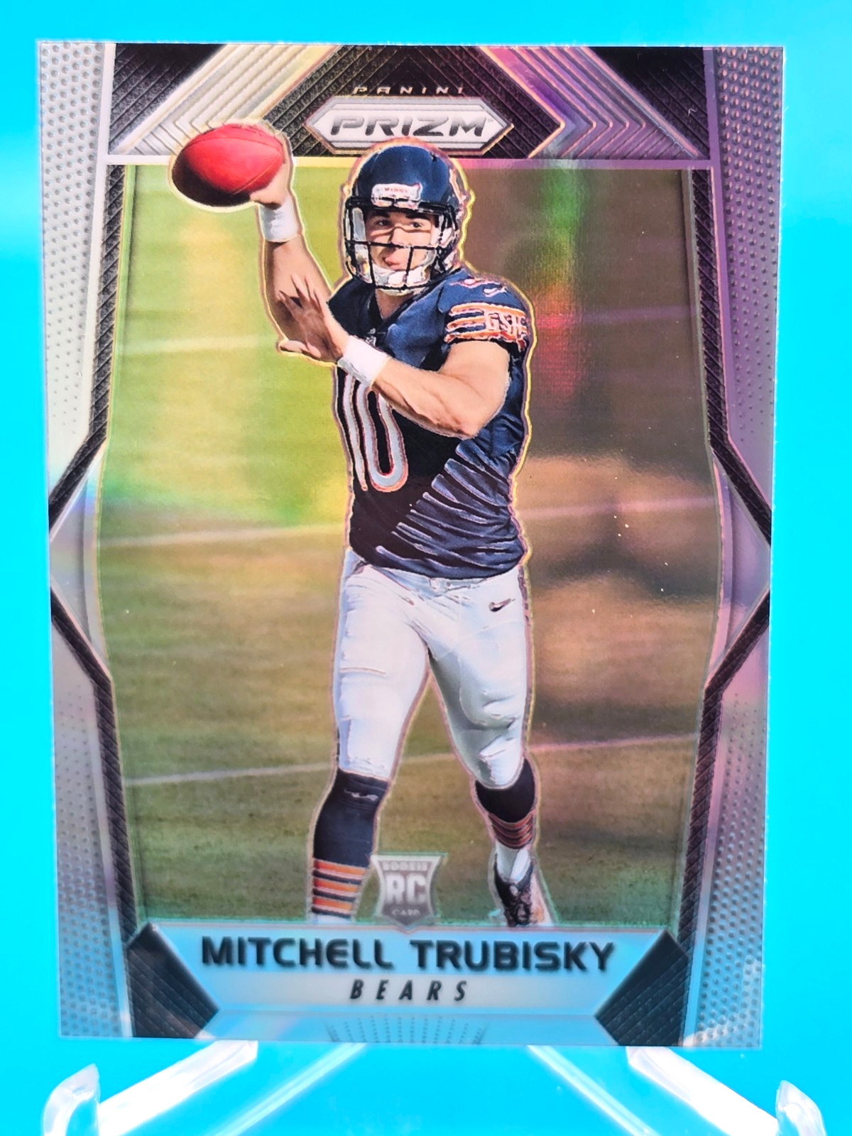 Mitchell Trubisky 2017 Prizm HOLO Silver Panini Rookie #209 RC Bears