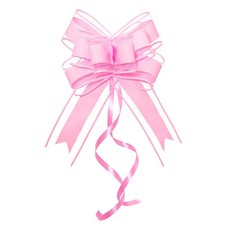15 PCS 6 Inch Pink Pull Bows Ribbon Gift Wrapping Baskets Flower Party Decor