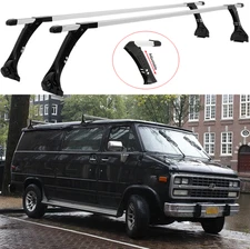 63" Adjustable Van Roof Rack Cross Bars Cargo Carrier Luggage For Chevrolet G30