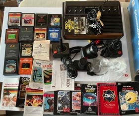 Atari CX-2600 Video Game System Console 2 Paddles Joysticks 12 Games w/ Box