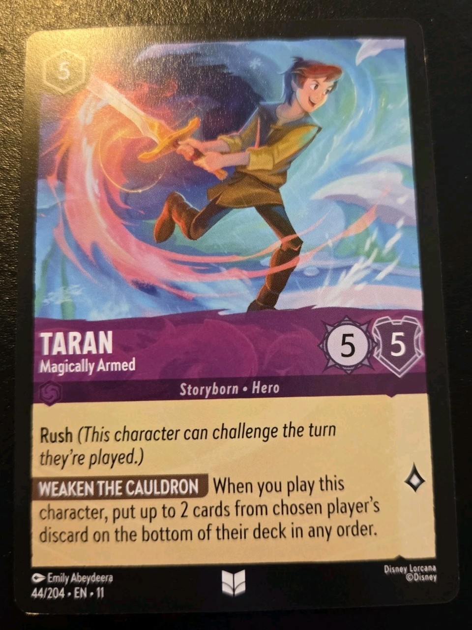 Taran - Magically Armed 44/204 Uncommon Winterspell Disney Lorcana TCG