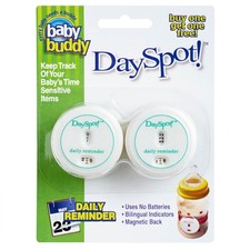Baby Buddy DaySpot Daily Reminder Keeps Track of Freshness White 2 Count