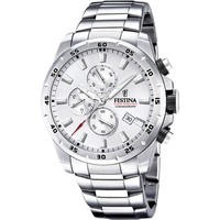 Festina Chronograph F20463-1 Silbern Edelstahlband 45 Mm
