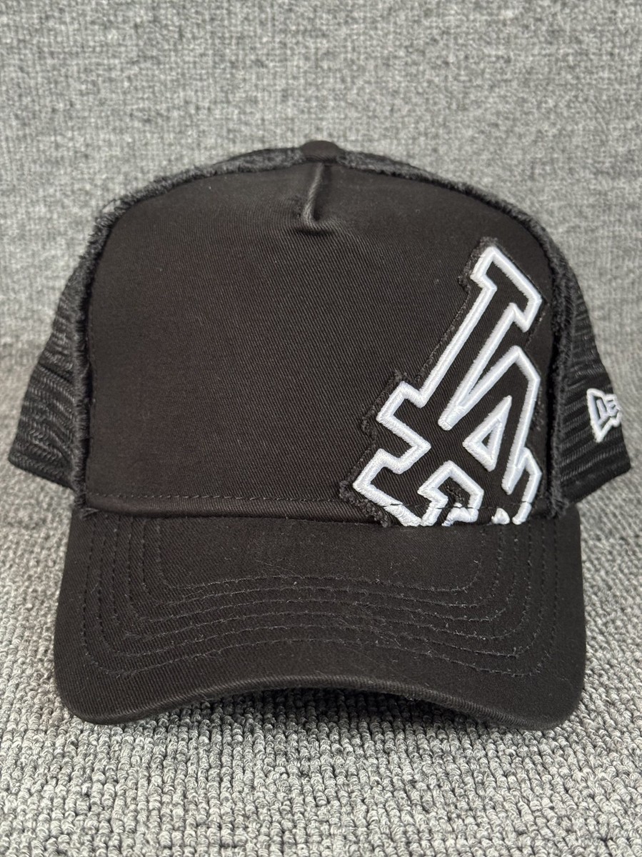 New Era Los Angeles Dodgers 9FORTY A-Frame Trucker Snapback Cap Black/White