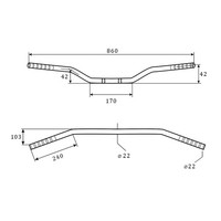 Trw 22Mm Stahl Lenker FüR Fantic Trial 125 Mit Abe