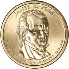 2009 D Presidential Dollar James K Polk Choice BU Clad US Coin