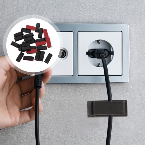 25 Pcs Cable Clamps Adhesive Wire Clips Flat Cable Clips Cord ...
