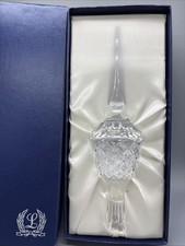 Vintage Lenox Crystal Christmas Tree Topper Finial Original Box 1980s 10 1/2