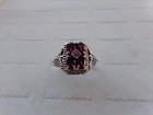 VTG  925 Sterling Silver Ruby Ring Size 10.5 CNA