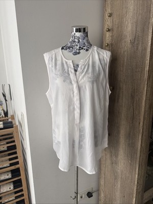 Top Shirt Gr.46 Weiß ein Hauch von Rosa Durchsichtig für Damen von Janina