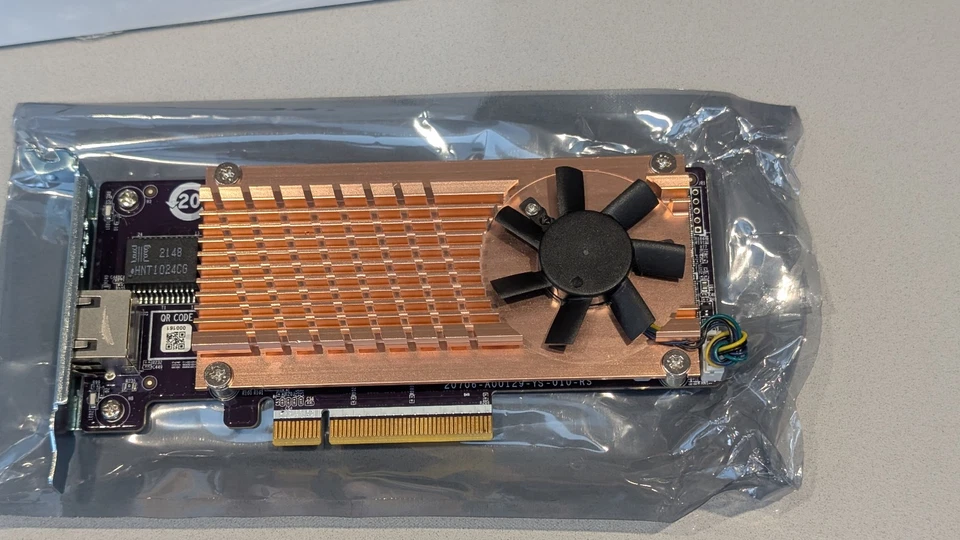 Qnap QM2-2P10G1TB Combo 10Gbe  Ethernet and dual m.2 SSD card - Image 3 of 3