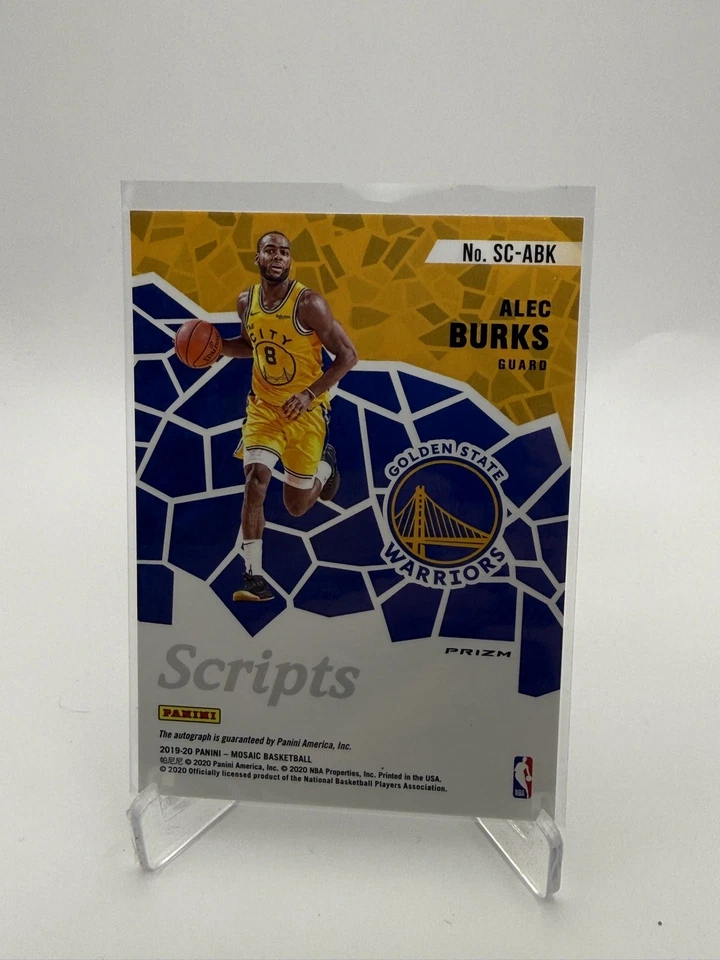 2019-20 Panini Mosaic Scripts Alec Burks #SC-ABK Auto - Image 2 of 2