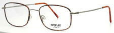 AUTOFLEX FLEXON 47 Dark Havana Pewter Mens Rectangle Eyeglasses 54-19-140 B:37