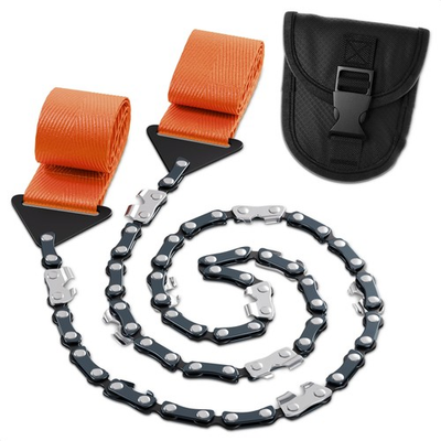 #ad Rope Saw for Tree Limbs Pocket Chainsaw Survival with Bag Black Orange $18.21