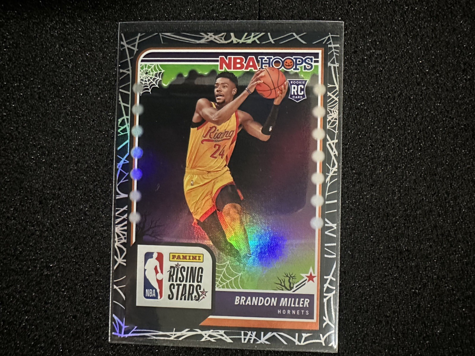 2023-24 Panini Haunted Hoops - Rising Stars Brandon Miller #298 Holo Webs (RC)