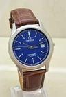 Vintage Omega Seamaster Blue Dial 1425 Date Quartz Men's Swiss Watch