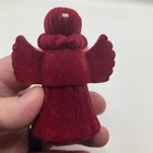 Vintage Red Velvet Angel Box W/Jeweled Goldtone Necklace — photo 5