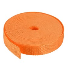Lightweight Polypropylene Webbing Strap 1" 10 Yards Light Orange Strapping