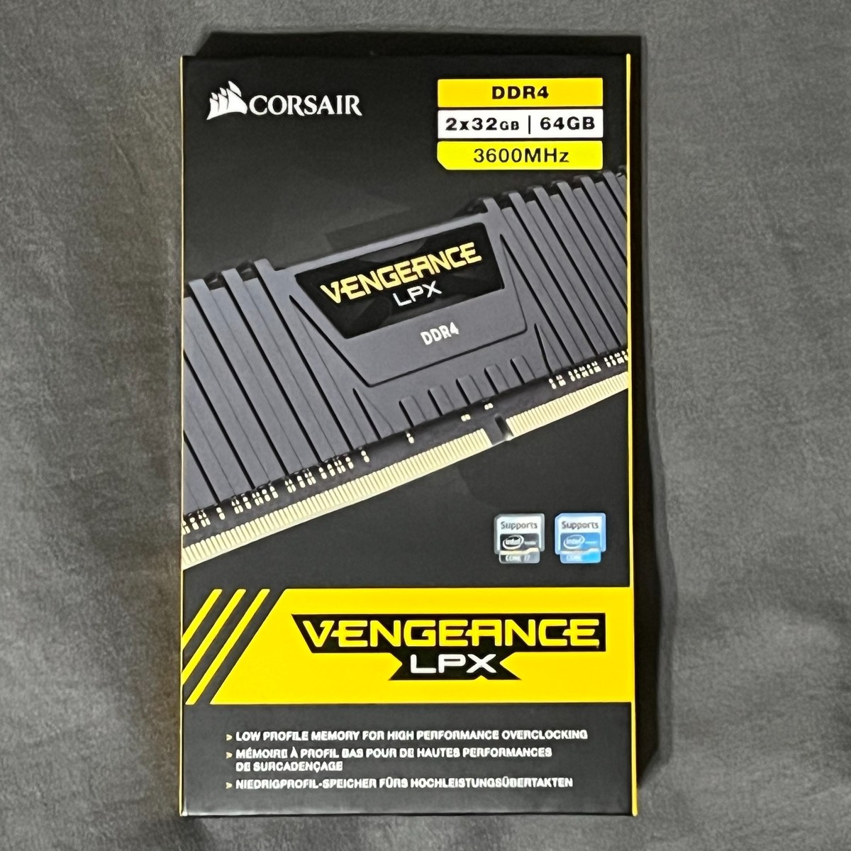 CORSAIR DDR4-3600MHz 64GB [32GB × 2] VENGEANCE® LPX 64GB (2 x 32GB) DDR4 DRAM 3600MHz C18 Memory