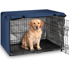 Dog Crate Cover 48 inch, Kennel Cover for Dog Cage, Navy Blue
