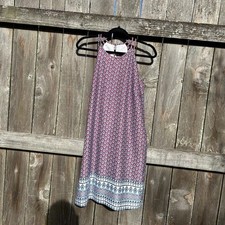 Banana Republic Sleeveless Boho Dress Size Small Blue Red Light Summer Spring