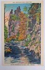 Postcard Grotesque Rock Formations In The Shenandoah National Park Virginia