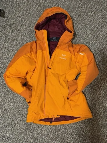 Arc'teryx Men's L Orange Kappa Hoodie Puffer Jacket Zip N70p GORE-TEX Infinium - product listing photo