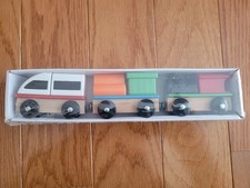 New Ikea Lillabo Magnetic Wooden Train Set 3 Cars Educational
