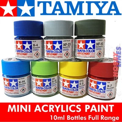 Tamiya Acrylic Paint 10ml mini pot ALL COLOURS X1-35 gloss XF1-90 matt PicknMix