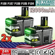2PACK 18V P106 For RYOBI P108 One Plus High Capacity LED Battery Lithium-Ion