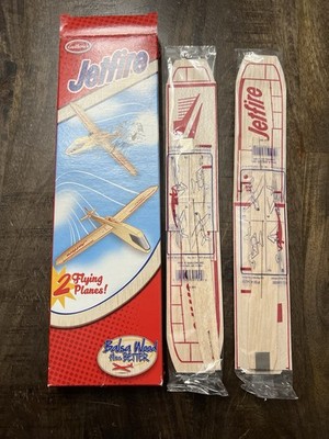 Two Jetfire Stunt Planes, Balsa Wood Gliders, Guillow's Box of 2 Planes NIB