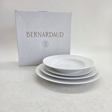 Bernardaud Fusion Blanc White Dinner Set Service for One 3 Plates 1 Soup Bowl